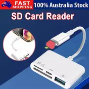 4 in 1 SD Card Reader for iPhone to USB Camera Adapter Compatible OTG