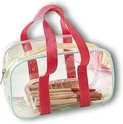 Okerker Clear Makeup Bag, Large Capacity Waterproof Cosmetic Organizer, Durable and Convenient Transparent Travel Toiletry Bag#Macaron Color