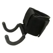 CynaSports Rod Barbell Weight Lifting Hook Heavy Duty Non Slip Wrist Support BLK