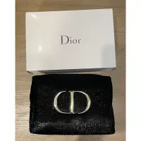 在飛比找蝦皮購物優惠-Dior 銀河星願美妝包 黑色 化妝包 絲絨