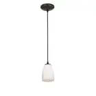 Access Lighting Sherry Glass Pendant, Cord, Bronze/Opal - 28069-1C-ORB-OPL