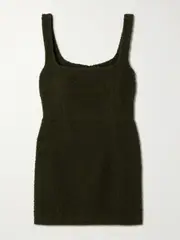 [TOTEME] TOTEME - Wool-blend Bouclé Top - Dark green - DK38 DK 38 Green