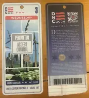 2024 DNC DEMOCRATIC NATIONAL CONVENTION TICKET/ CREDENTIAL! KAMALA HARRIS! DAY 3