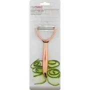 Chef Select Super-Sharp Y-shaped Vegetable Peeler ~ Copper-plated & Hole to hang