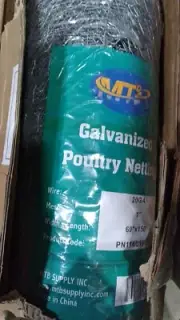 MTB 20GA Galvanized Hexagonal Poultry Netting Chicken Wire 60'' x 150 ft x 2''