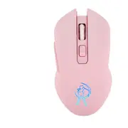 Pink Silent LED Optical Game Mice 1600DPI 2.4G USB Wireless Mouse for PC Laptop 667C