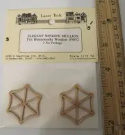 Laser Tech 1:12 Dollhouse Elegant Window Mullion #5052 2 pieces NIP #13
