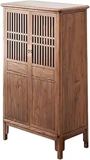 Drinks Cabinet Chinese Style Wooden Wine Cabinet Home Kitchen Storage Cabinet Simple Storage Wine Bar Cabinet Double Door Wine Storage Cabinet Bar Cabinet (Color : A)