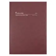2026 Collins Appointment Diary A4 Day to Page 15 Minutes Burgundy 140.P78