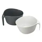 samsam - Kuddle 2pc Nesting Bowl and Colander Set Charcoal