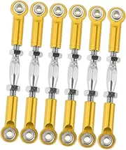 TOYANDONA Upgrade Your Rc Truck 6pcs 71mm Aluminum Turnbuckle Rod Linkage Precise Fit for 1/10 Scale Models Easy to Assemble