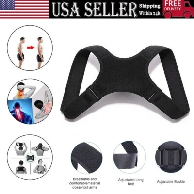 Medical Adjustable Clavicle Posture Corrector Men Woemen Upper Back Brace Should
