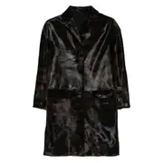 [Santoro] Santoro Button-fastening Shearling Coat 42 IT BLACK/BROWN