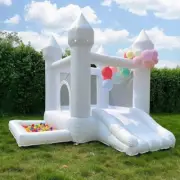 9FT Inflatable Bouncey House Jumping Castle Kids Party Game Ball Pit Slide Fun