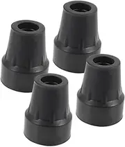 PACKOVE 4pcs Skid Rubber Cane Tips Wear Resistant Foot Covers for Walking Sticks Easy Installation for Metal Wooden Canes Slip Resistant for Hiking Outdoor Use