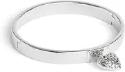 [COACH] Women's Signature Quilted Heart Charm Bangle Bracelet, One Size, Brass Glass, no gemstone
