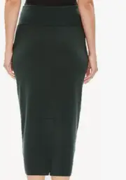 NWT $278 Eileen Fisher Deep Hemlock Wool F/L Pencil Skirt M XL