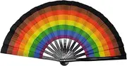 [Generic] Folding Fans For Women - 13 Inch Big Chinese Folding Hand Fans | Decorative Foldable Craft, Dancing Supplies, Home Decoration For Party Favors