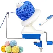 Yarn Winder, Wool Winder with Scissors,Simple Installation Yarn Ball Winder for Crocheting Yarn String Ball Winde(Blue)