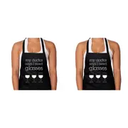 2PK Annabel Trends Cotton Screen Print Apron Cooking Bib 60x80cm My Doc Says