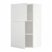 METOD wall cabinet with shelves/2 doors, white/Stensund white, 60x37x100 cm