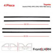 For Toyota Starlet 3Dr KP60 1978 84 Set Front Door Belt Weatherstrip In+Out