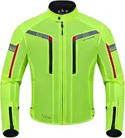 Zyxformis Motorcycle Jacket for Men, CE Armored Mesh Motorbike Jacket for Summer, Breathable Protective Gear for Motorcycling