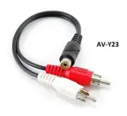 6 inch RCA Jack to 2RCA Plugs Audio Stereo Cable AV-Y23