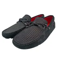 在飛比找Yahoo奇摩購物中心優惠-TOD’S 聯名FERRARI麂皮綁帶手工豆豆鞋(黑)