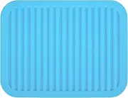 (Blue) - dealcase 23cm x 30cm Silicone Pot Holder, Trivet Mat, Waterproof, Heat Insulation Mat, Non-Slip, Tableware Pad Coasters, Large silica gel kitchen mat,Food Grade Silicone,Hygienic Safety,Blue