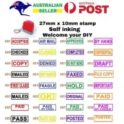 Personalise Business Accounting Stamp Custom Self Inking SCANNED PAID ENTERED