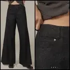 Anthropologie Pilcro Size 28 The Adi Wide-Leg Flare Denim Pants Sparkle Edition