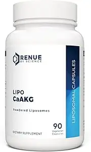 RENUE By Science CaAKG - Calcium Alpha-Ketoglutarate - (Liposomal) Supplement 300mg - Bioavailable Formula for Increased Absorption - 90 Capsules