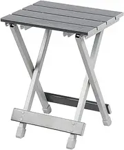 OZtrail Aluminium Stool, 40 cm Seat Height, Silver