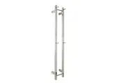 AGUZZO Ezy Fit Vertical Bottom Wired Heated Double Towel Rail - Polished SS