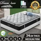 DREAM LOVER Queen Double King Single Mattress Bed Pocket Spring Medium Foam