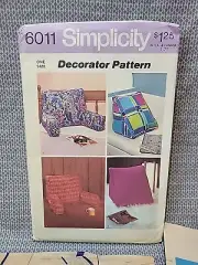 **UNCUT** 1973 Simplicity Craft Pattern - #6011 - Bedrest & Triangular Pillow