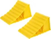 1 Pair Car Tire Stopper Wheel Stopper Trailer Accessories Truck Accessories Garage Car Stopper Garage Tire Stops Flat Stoppers for Cars Tire Line Blocker Cars Camper Plastic Yellow