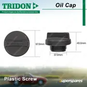 Tridon Oil Cap - Plastic Screw 37.0mm for Saab 9-3 YS3D 2.3L 4cyl 165kW 98-02 (for: Saab)