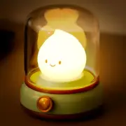 Cute Chibi Flame Lamp,Cozy Lights Mimics Flickering Flame Effect Amber Light,2 M