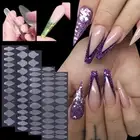 24pc Matte Paperless Tray Extended Gel Mold French Nail Patch Auxiliary Support√