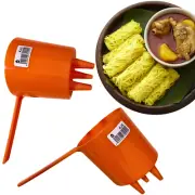 Funnel Lacy Crepe Net Roti Jala Kueh Maker Mold Orange 5 Tip 2 Pcs Reusable