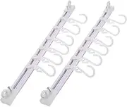 GREENADSCAPE Practical Kitchen Wall Hooks Rack Self Adhesive Sliding Hooks for Utensils Long Design for Easy Kitchen Organization and Space Saving