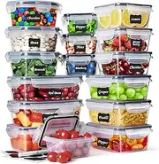 [Feshory] 22 Pack Airtight Food Storage Container Set, Fridge Organiser Ideal for Kitchen Organisation - Meal Prep Containers & Lunch Box with Leak Proof Lids