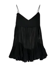 Alexander McQueen Sheer Panelled Cami Top IT42,IT38 black