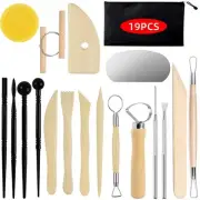 Pottery Clay Sculpting Tools for Polymer Yagugu 19Pcs Basic Wood Ceramics Car...