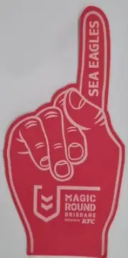 MANLY SEA EAGLES 2021 NRL MAGIC ROUND CLUB SUPPORTER COLLECTABLE FOAM HAND
