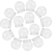 15pcs Plastic Snow Globes DIY Supplies Empty Water Globes for DIY Decorations Craft Balls for Homemade Projects