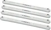 TREAL Aluminum 7075 Upper 4-Link Bar Set (4) Chassis Links for 1/18 Mini LMT Monster Truck RTR, Grave Digger(Silver)
