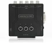 RGBS/SCART/VGA to YPBPR Component Converter - Supports Adjustable (R/G/B) Colour Brightness, Plug & Play Video Game Adapter with No Lag, for PS2/PS1/N64/MD/Genesis/Dreamcast/Saturn